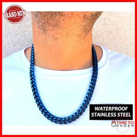 Stainless Steel Cuban Link Chain Necklace 18-30 Inch Hypoallergenic